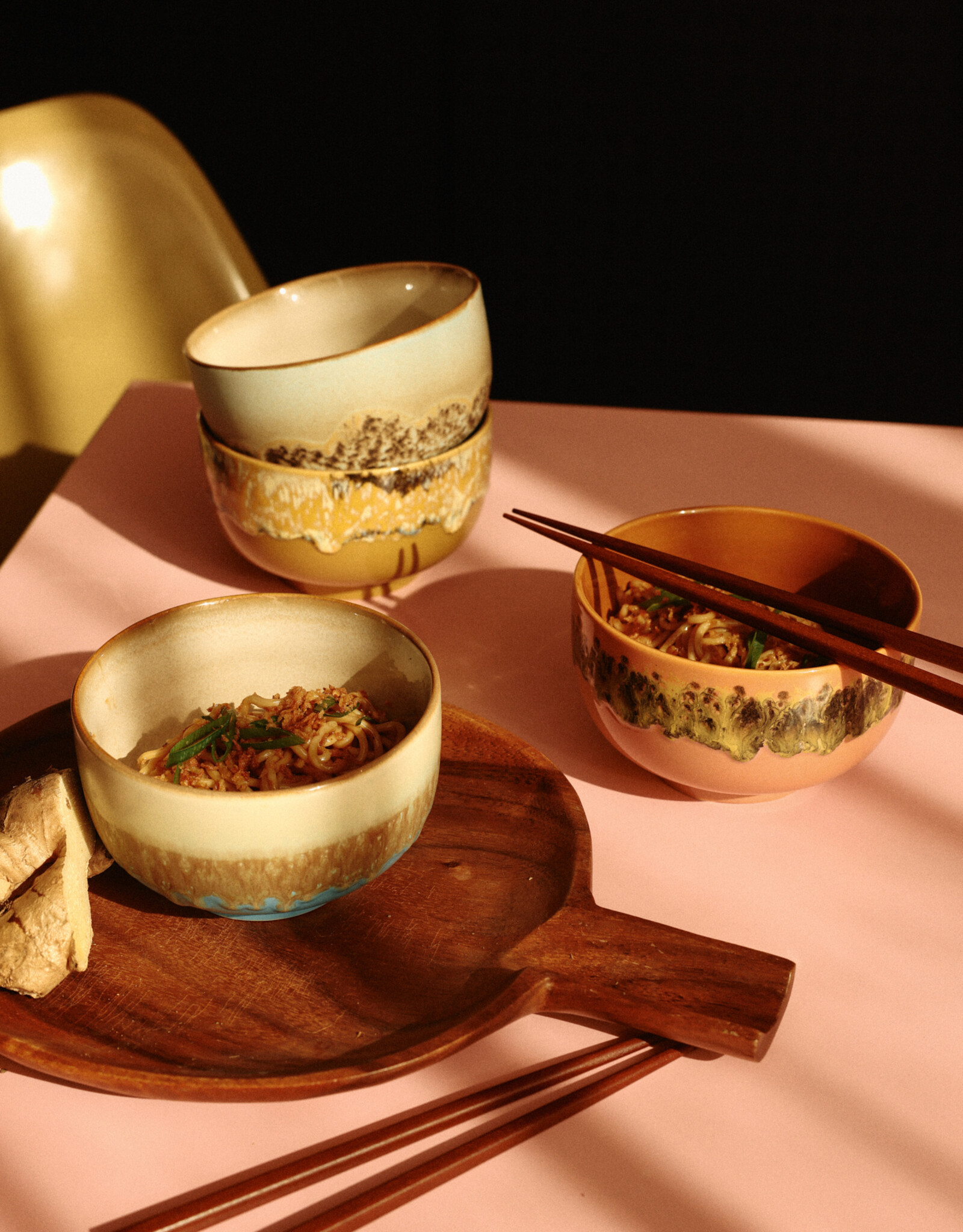 HKliving HKliving 70's Ceramics Noodle Bowl Sunbeam