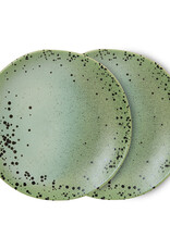 HKliving HKliving 70's ceramics side plate Fleck - set van 2
