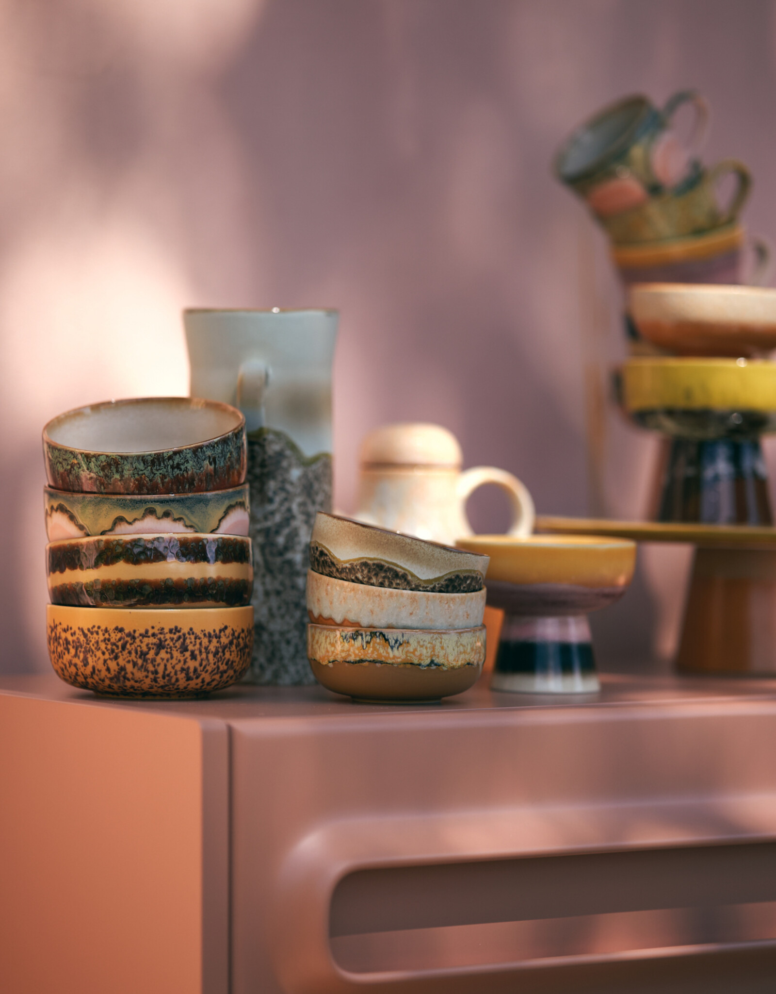 HKliving HKliving 70's ceramics Dessert Bowl Cliffs
