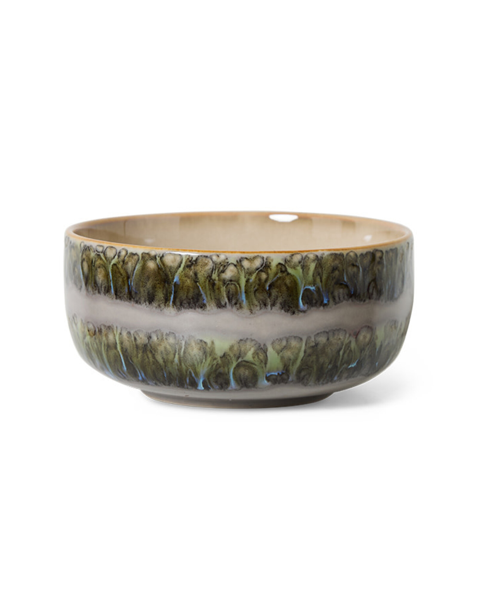 HKliving HKLIVING 70's Ceramics Dessert Bowl Fern