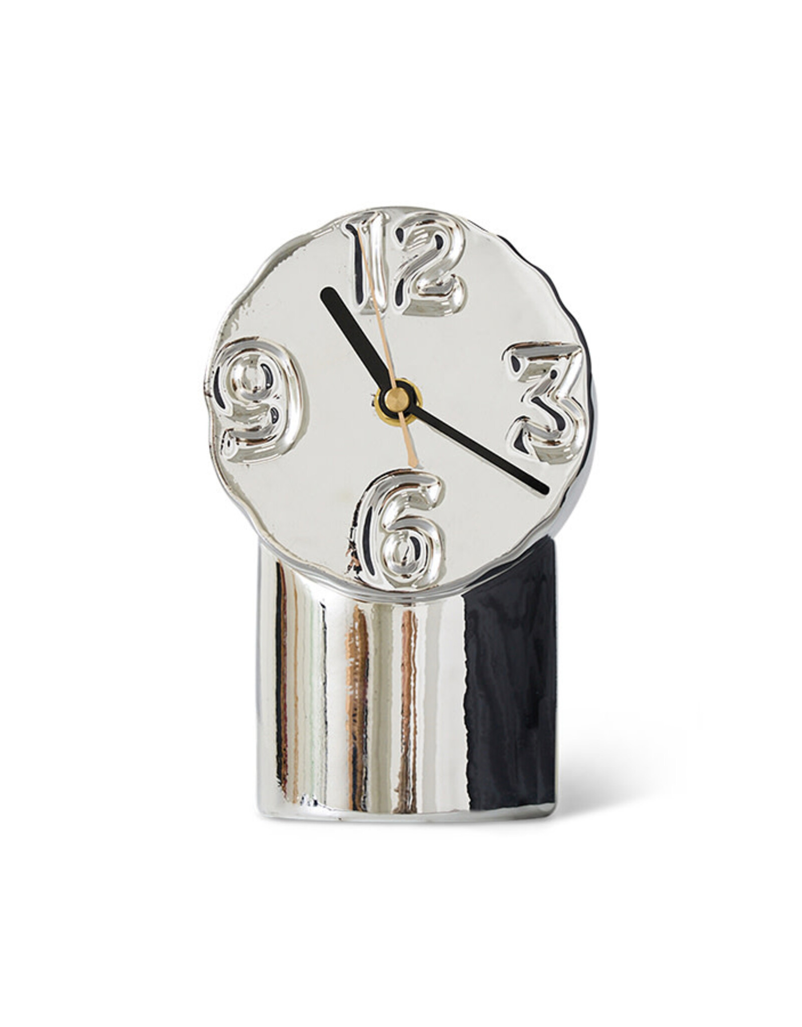 HKliving Hkliving Retro ceramic clock chrome