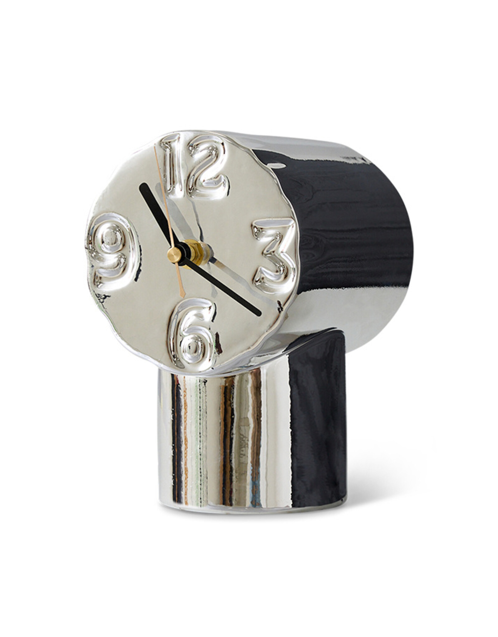 HKliving Hkliving Retro ceramic clock chrome