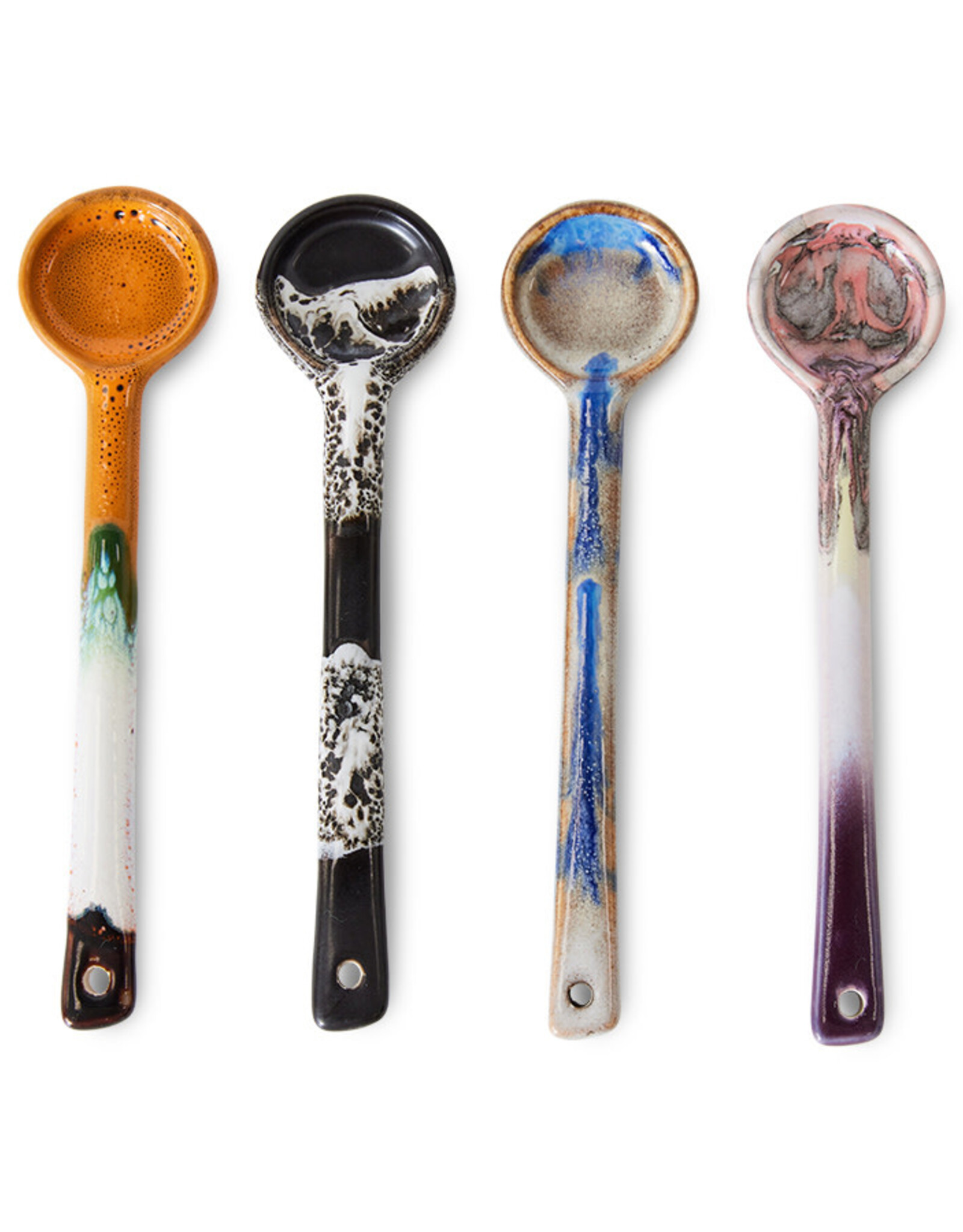HKliving HKliving 70's Ceramics Spoons M Force (set van 4)