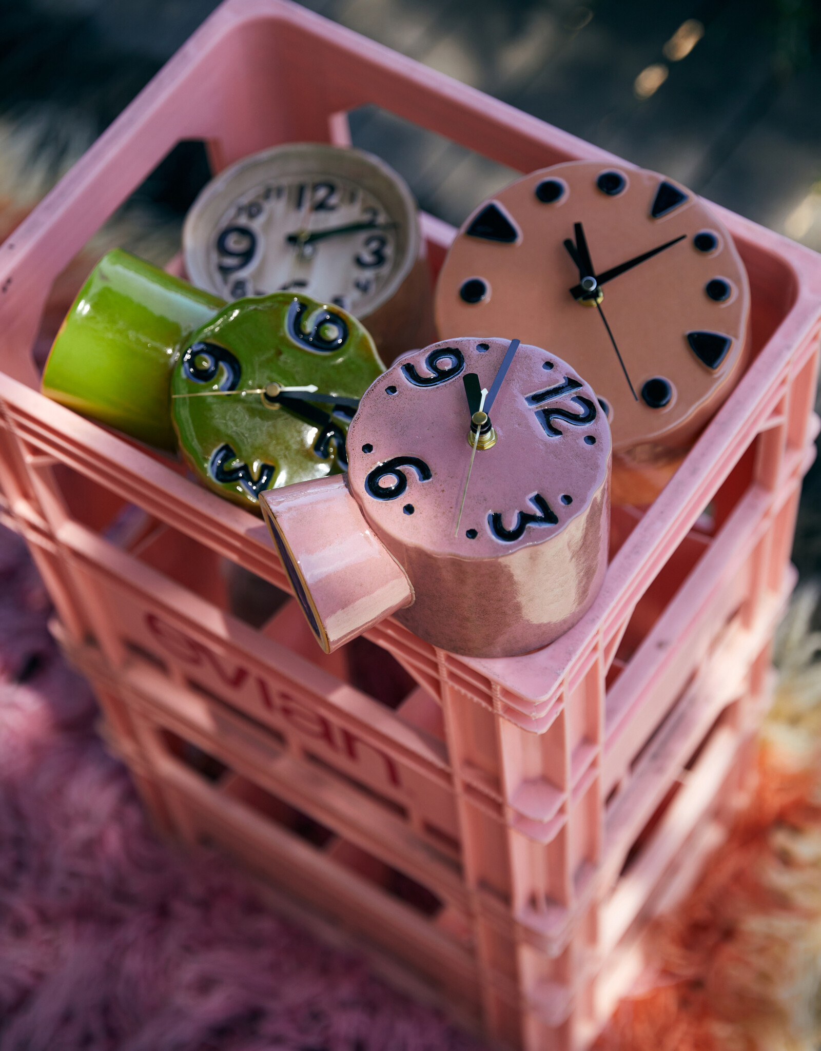 HKliving HKliving Retro ceramic clock pink