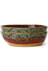 HKliving Hkliving 70's Ceramics Pasta Bowl Cove (set van 2)