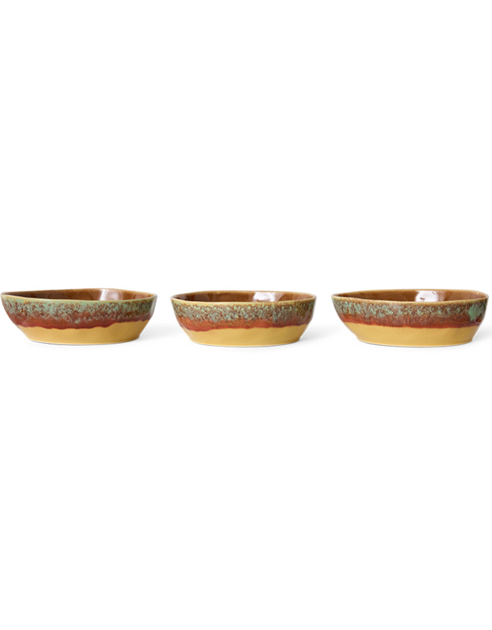 HKliving Hkliving 70's Ceramics Pasta Bowl Cove (set van 2)