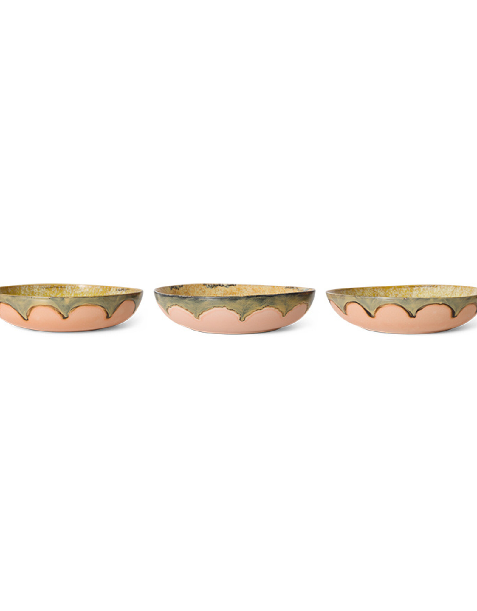HKliving HKliving 70s ceramics salad bowl sunflower