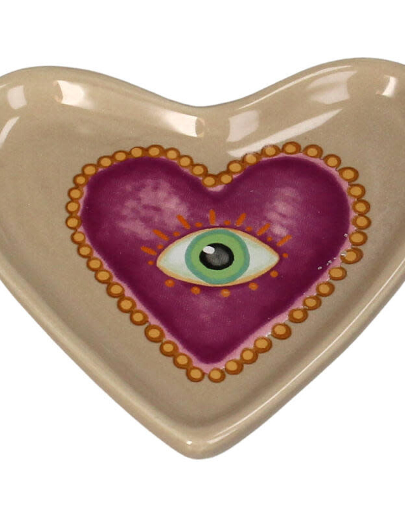 Kersten Trinket Dish Heart Dolomite Multi 8322