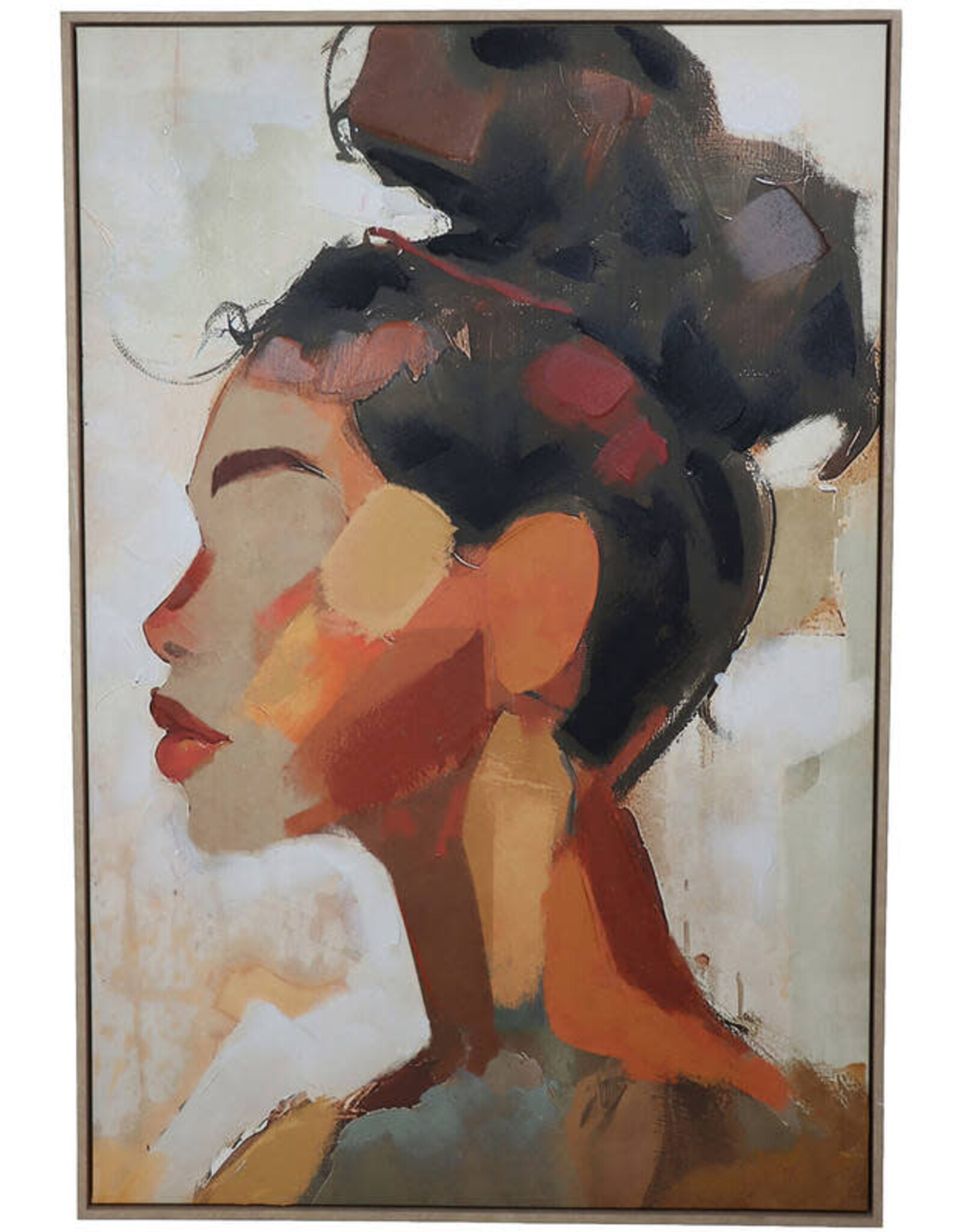 Kersten Wall Plaque Canvas Face Brown 80x120cm 7455