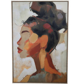 Kersten Wall Plaque Canvas Face Brown 80x120cm 7455