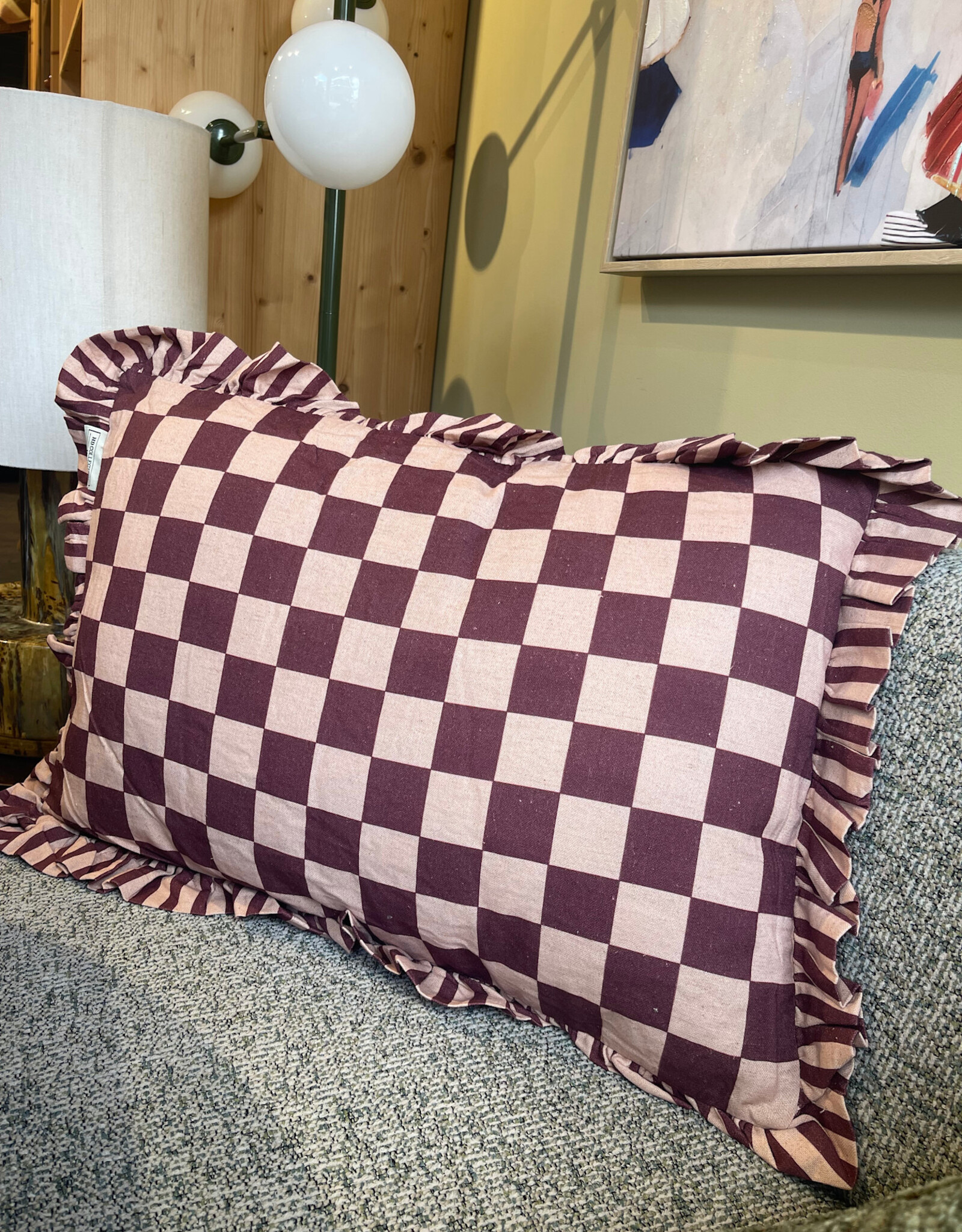 Kersten Cushion Block Ruffles Cotton Multi 40x60 cm  7293