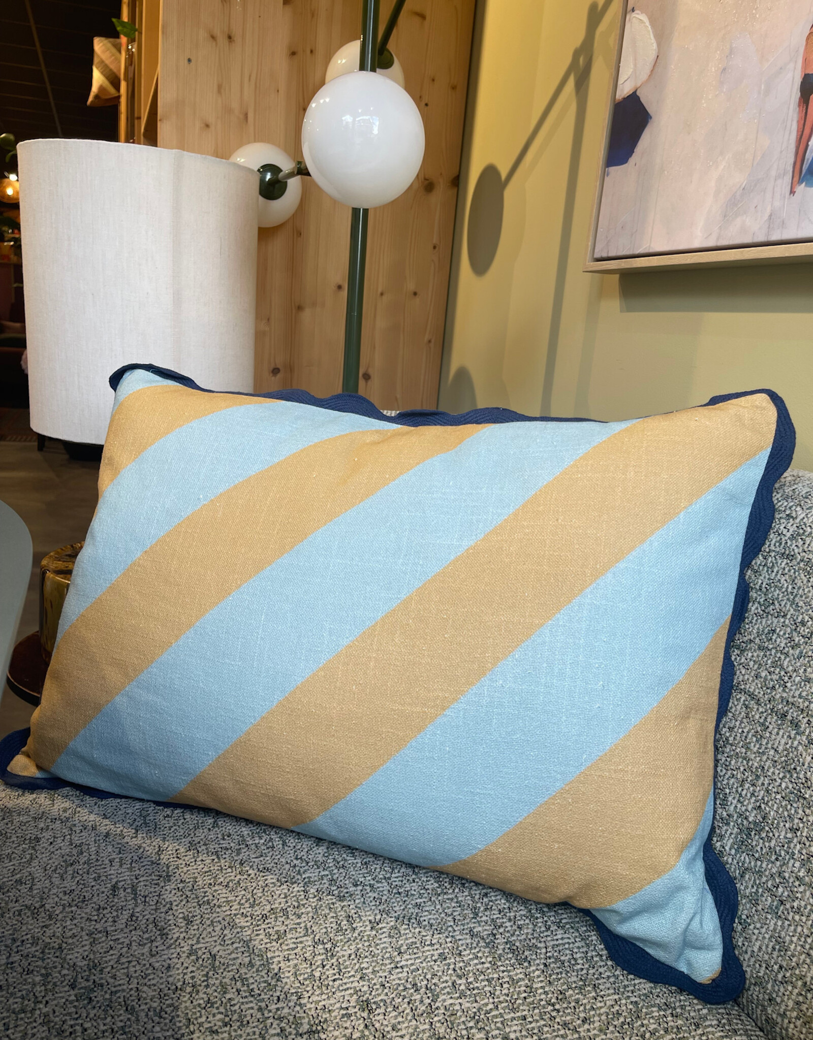 Kersten Cushion Cotton Stripes Ruffles Multi 40x60 cm 7307