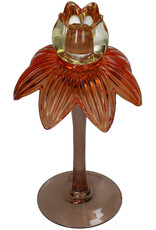 Kersten Candle Stick Palm Glass  S 8124
