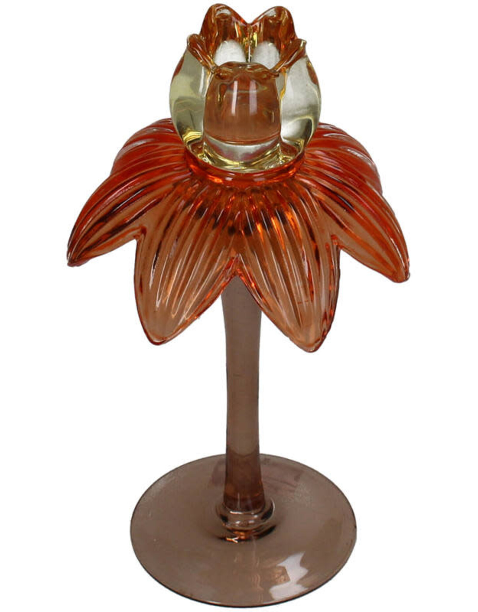 Kersten Candle Stick Palm Glass  S 8124