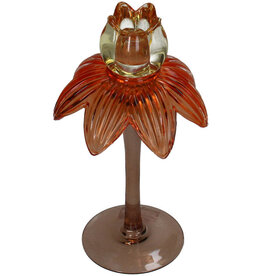 Kersten Candle Stick Palm Glass  S 8124