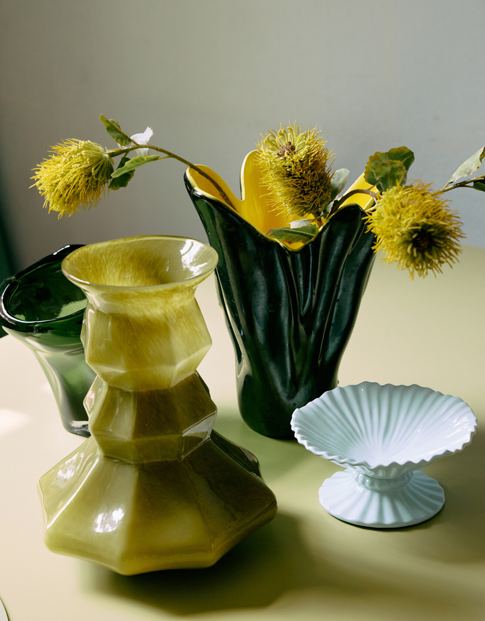 HKliving HKliving Silhouette Glass Vase Green