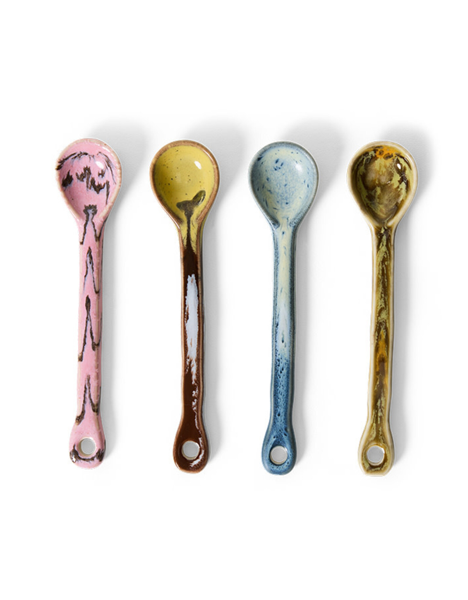 HKliving HKliving 70's Ceramics Spoons Sketch (set van 4)