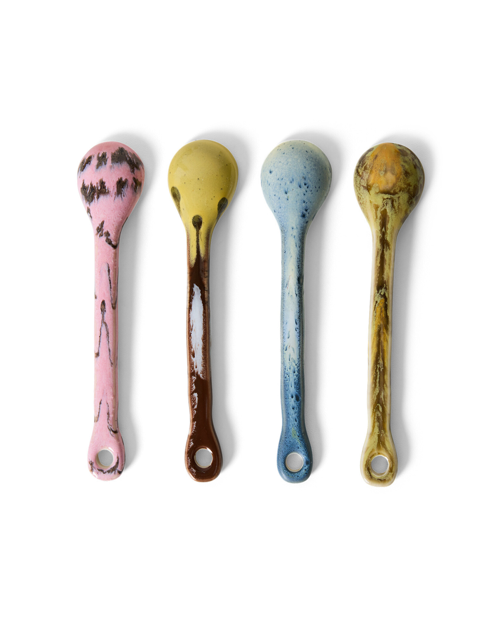 HKliving HKliving 70's Ceramics Spoons Sketch (set van 4)
