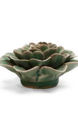 Chive Ceramic Flower Jungle Green Tea Rose EG11
