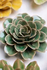 Chive Ceramic Flower Jungle Green Tea Rose EG11