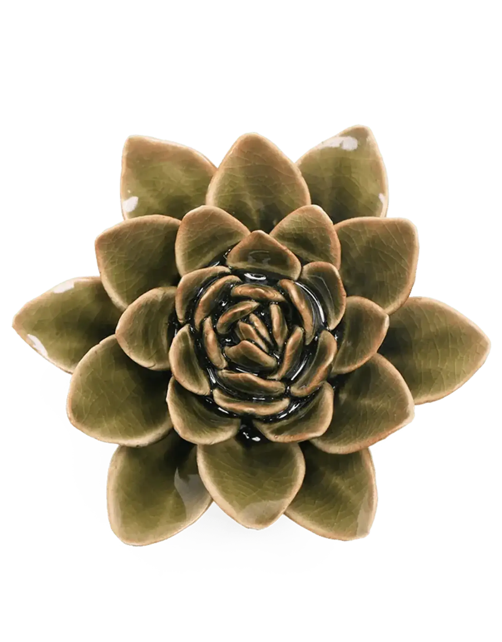 Chive Ceramic Flower Olive Green Echivera EG01