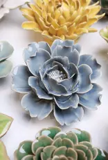 Chive Ceramic Flowers Pastel Blue Rose EG08