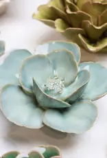 Chive Ceramic Flowers Milk Teal Poppy EG19