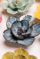 Chive Ceramic Flower Navy Poppy FR07