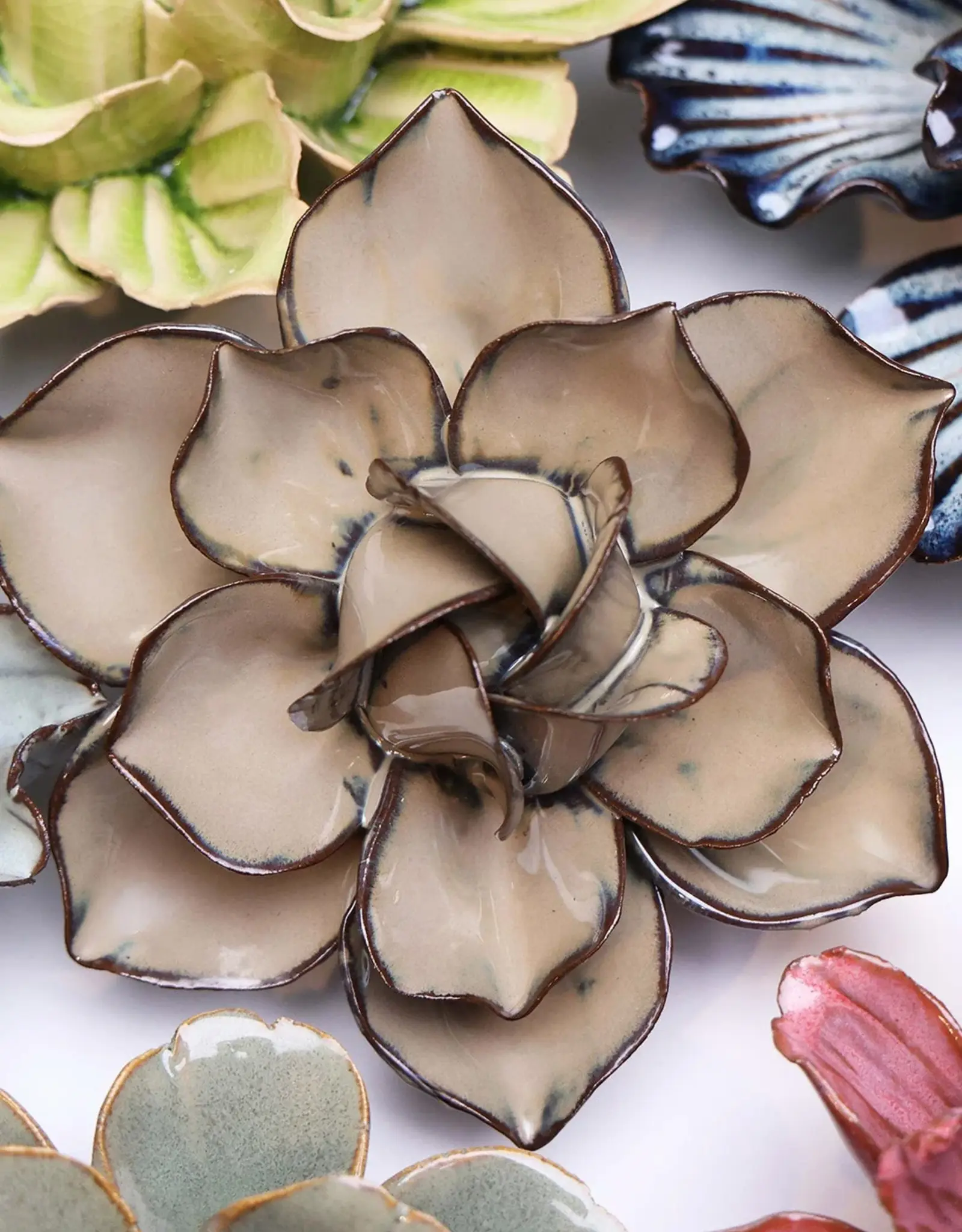 Chive Ceramic Flower Latte Daffodil JA18
