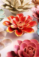 Chive Ceramic Flower Orange Yellow Paris FR29