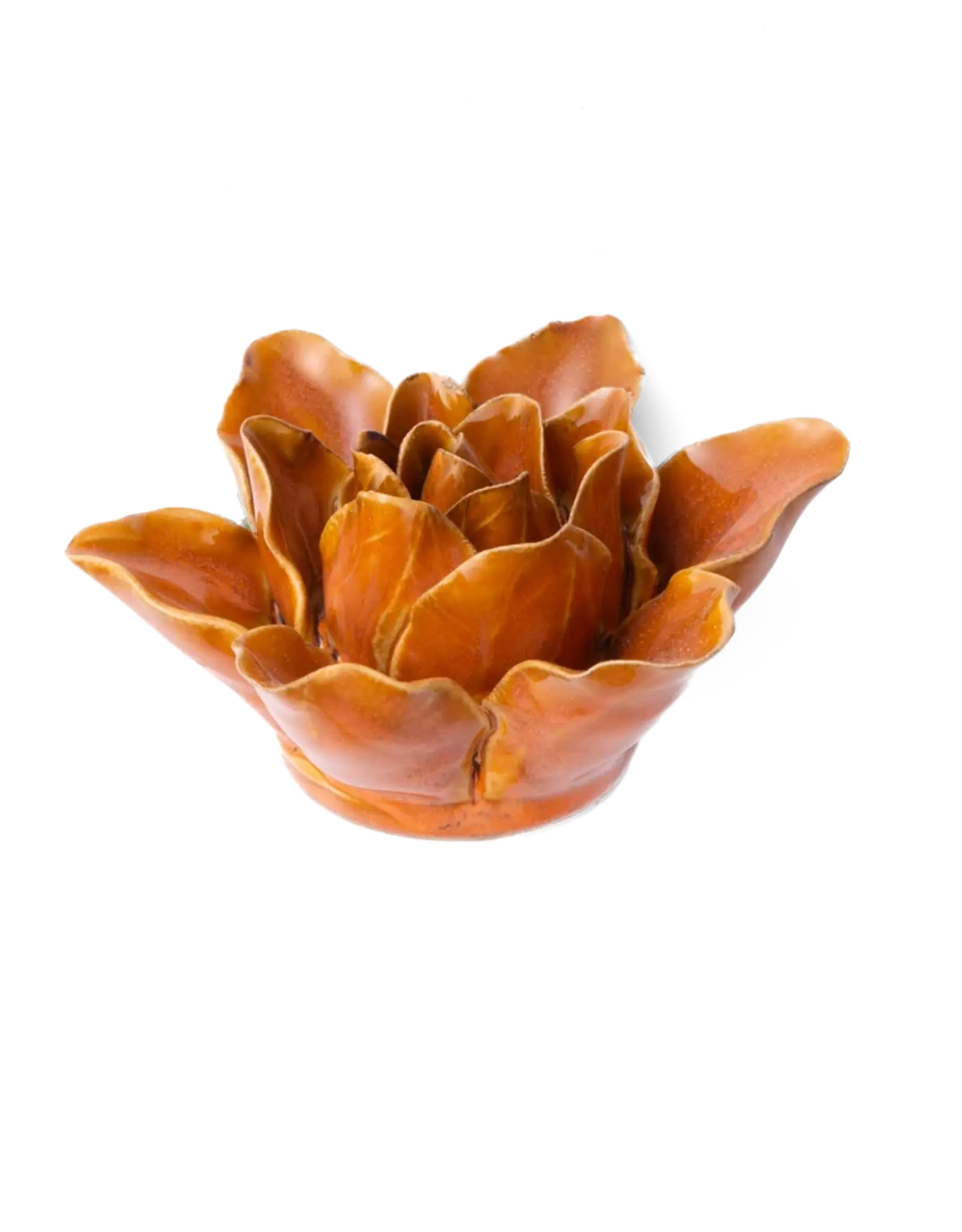 Chive Ceramic Flower Burnt Orange Lilly FR13