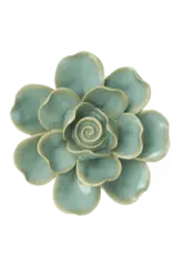 Chive Ceramic Flower Teal Gardenia FR10