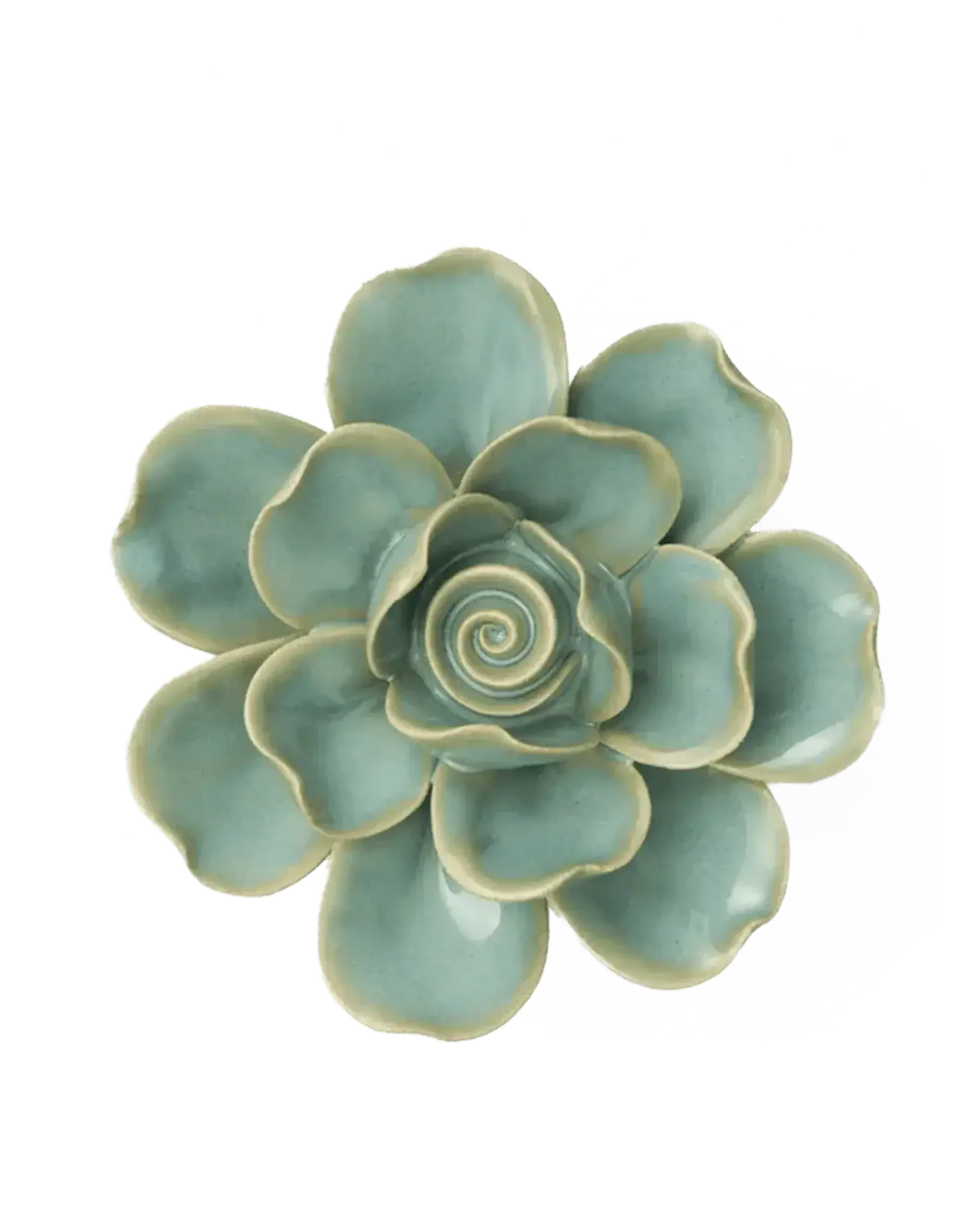 Chive Ceramic Flower Teal Gardenia FR10