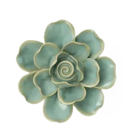 Chive Ceramic Flower Teal Gardenia FR10