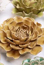 Chive Ceramic Flowers Caramel Peony EG16