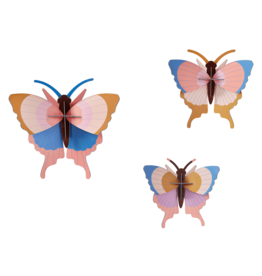 Studio Roof Studio ROOF gold rim butterflies, set of 3
