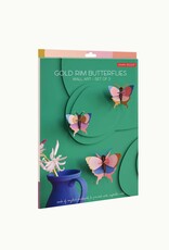 Studio Roof Studio ROOF gold rim butterflies, set of 3