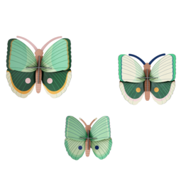 Studio Roof Studio ROOF fern striped butterflies, set of 3