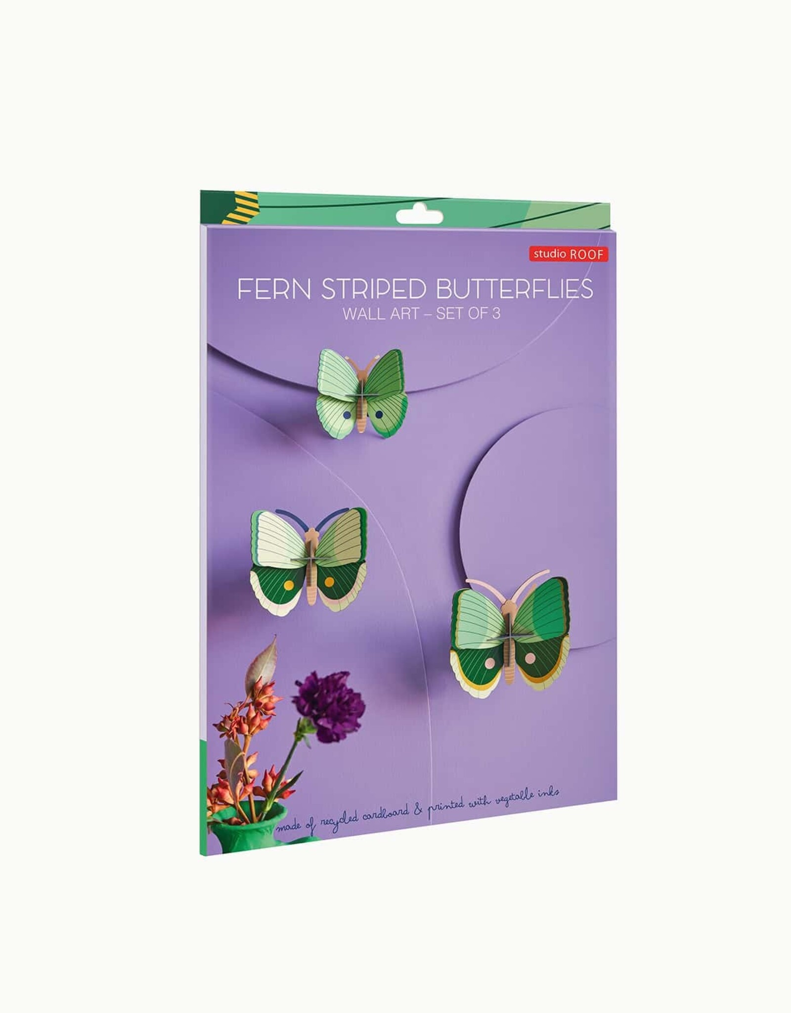 Studio Roof Studio ROOF fern striped butterflies, set of 3