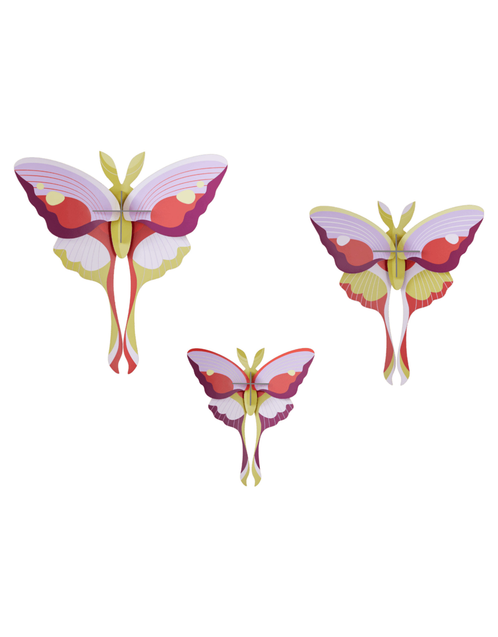Studio Roof Studio ROOF lilac comet butterflies, set of 3