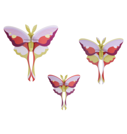 Studio Roof Studio ROOF lilac comet butterflies, set of 3