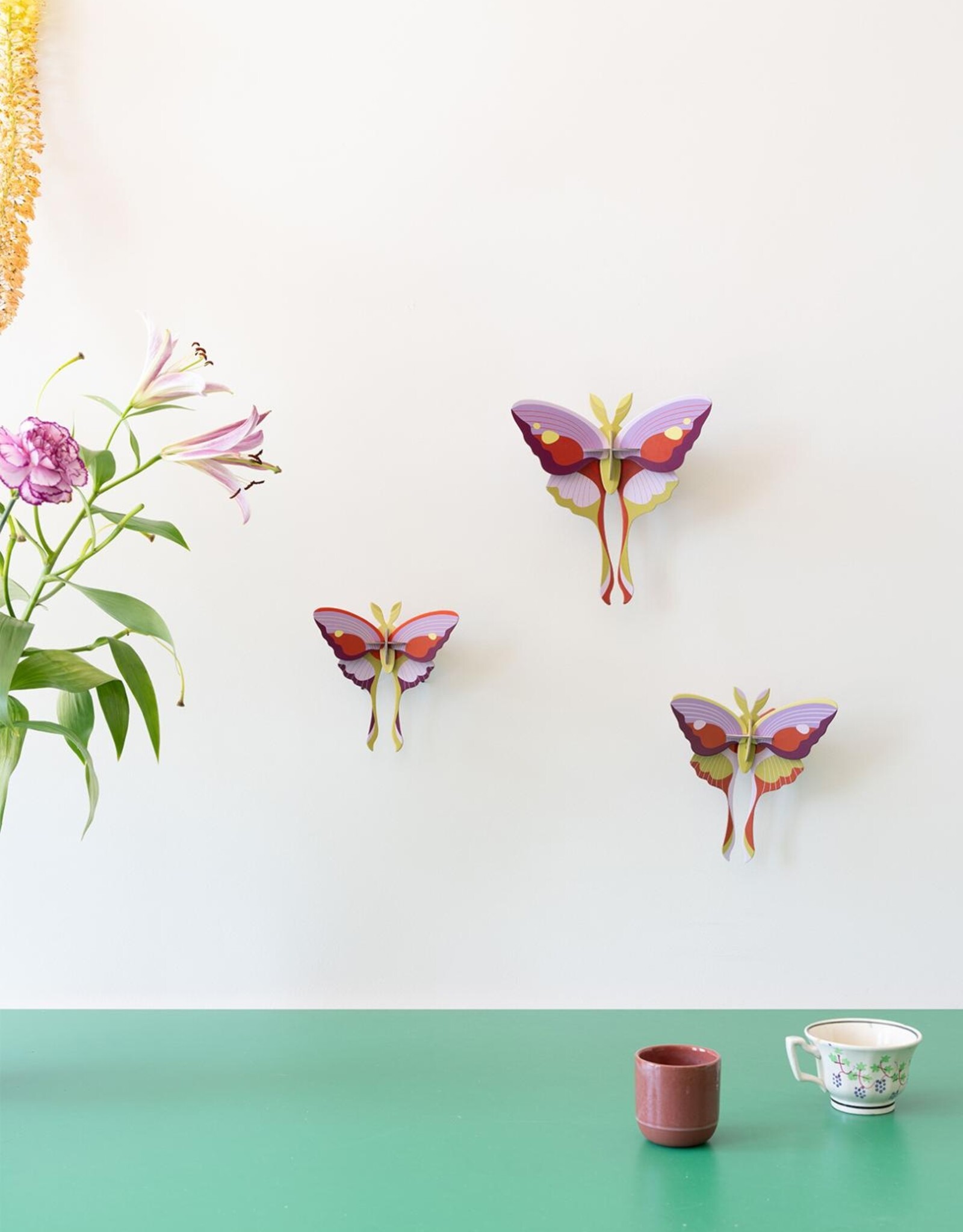Studio Roof Studio ROOF lilac comet butterflies, set of 3