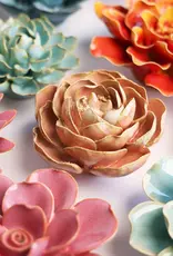 Chive Ceramic Flower Peach Pink Big Ben Peony FR22