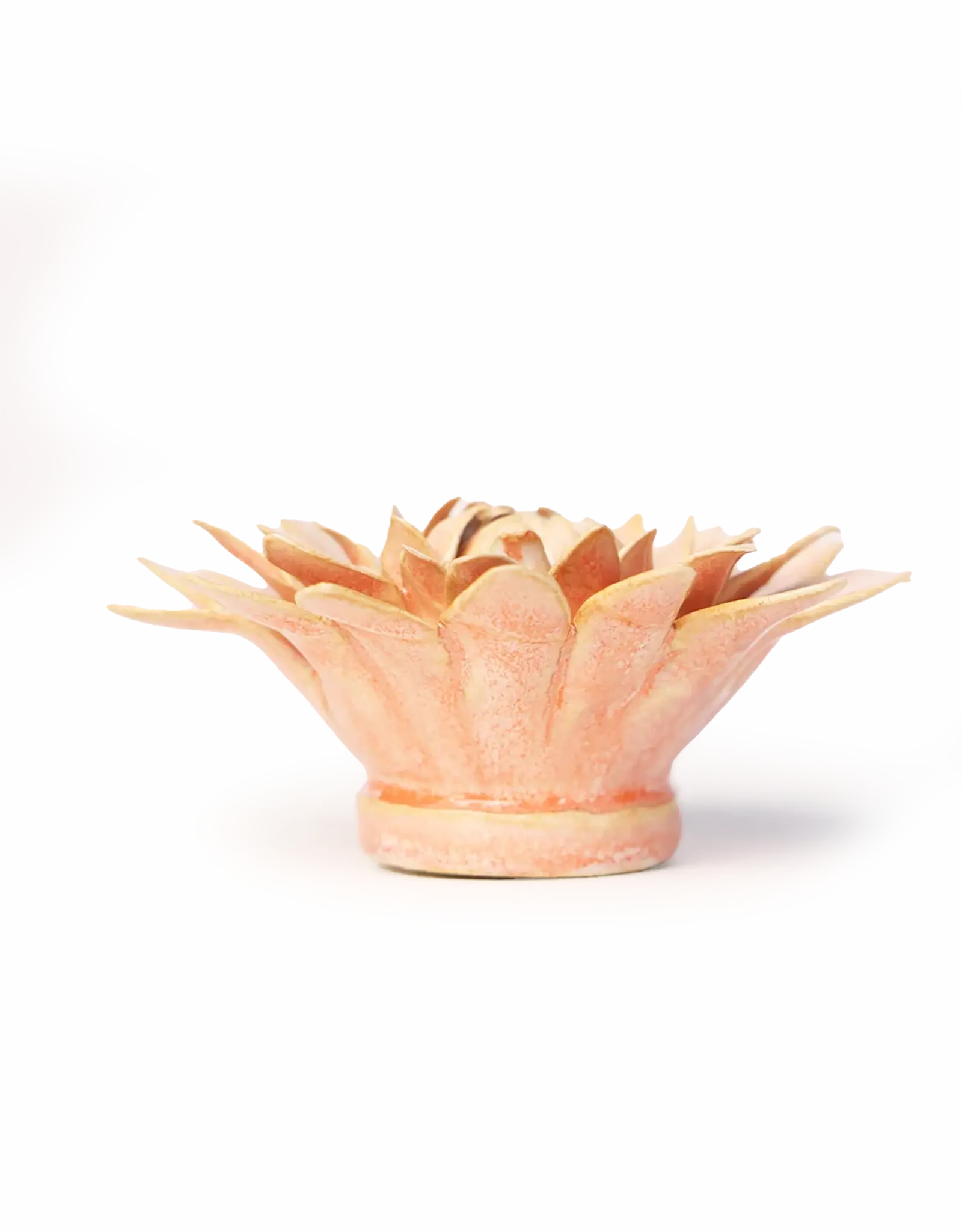 Chive Ceramic Flower Peach Pink Strawflower FR30