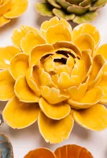 Chive Ceramic Flower Burnt Yellow Empire Cabbage Flower FR14