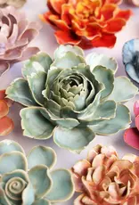 Chive Ceramic Flower Milk Teal Camelia FR27