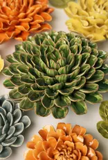 Chive Ceramic Flower Avocado Green Unicorn Zinnia EG20