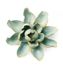 Chive Ceramic Flower Robins Egg Blue Aurora  Water Lily EG24