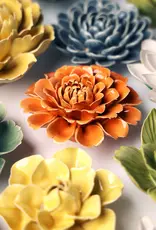 Chive Ceramic Flower Orange Fiesta Marigold EG44