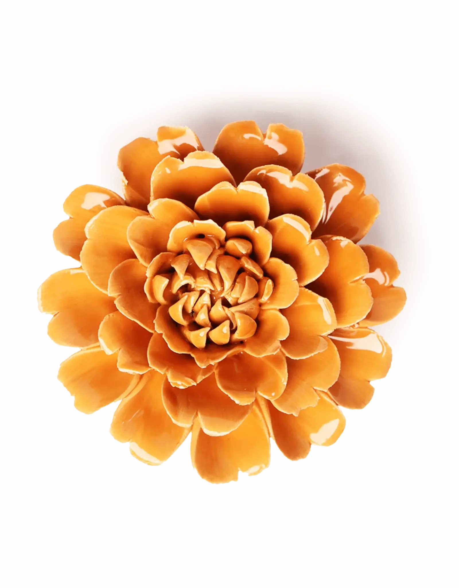 Chive Ceramic Flower Orange Fiesta Marigold EG44